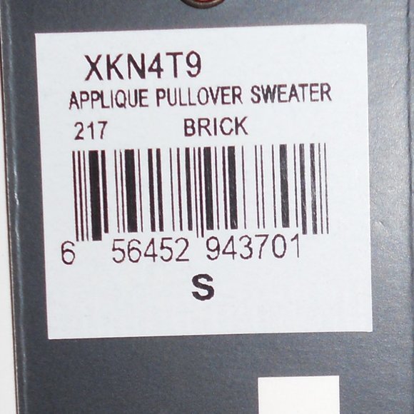 NWT Plenty Tracy Reese Anthropologie S Brick Red Appliqued Pullover Sweater - Picture 7 of 9